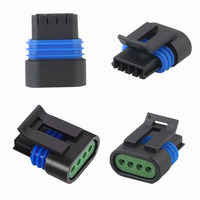 Conector Impermeable para Sensor de Presión de Entrada Automotriz DJ7041Y-1.5-11/21, Arnés de Cables, Carcasa Madre de 4 Orificios 12162188