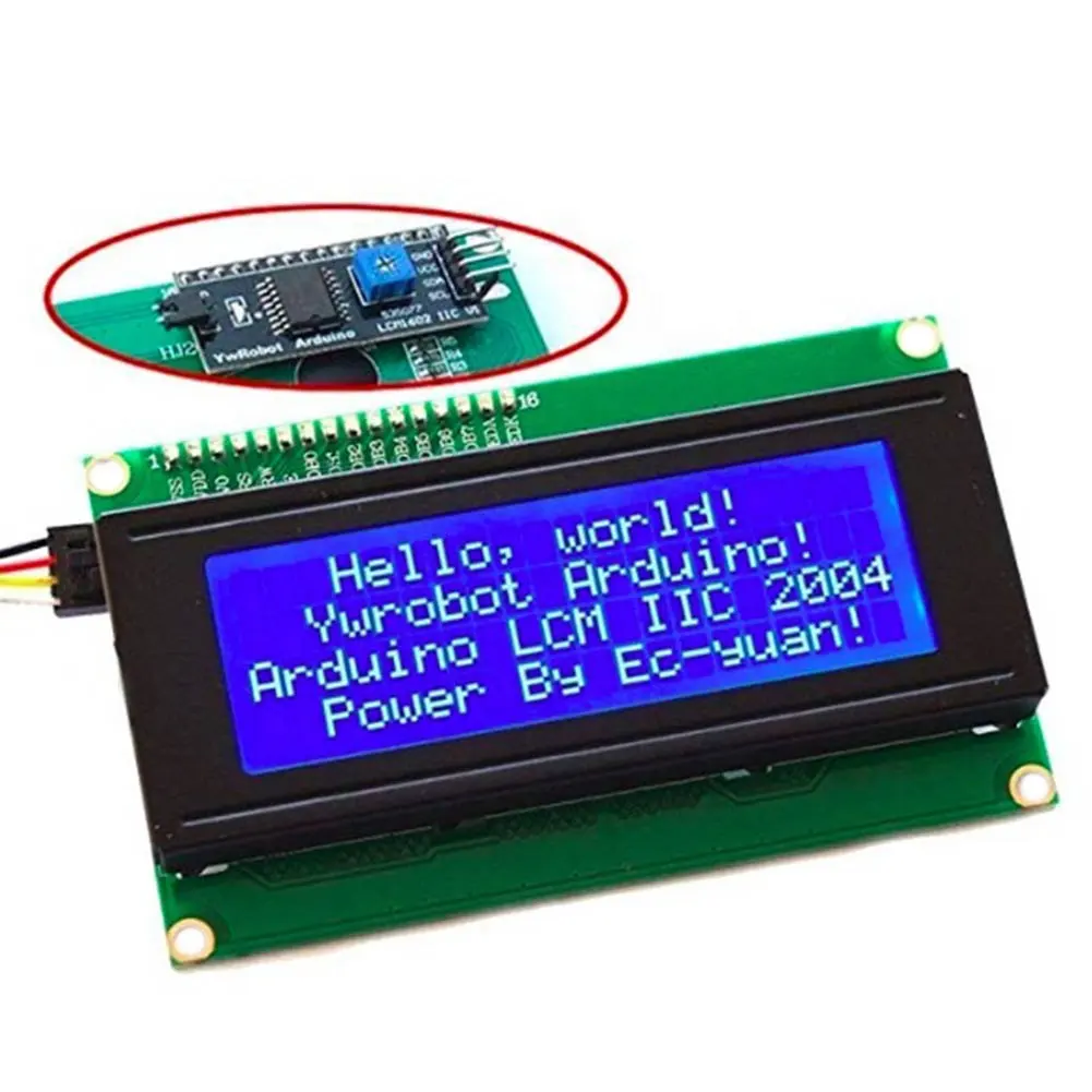 Affichage numérique de Module LCD à caractères 20X4, 2004/204, pour Arduino, série bleu, IIC/I2C/tws
