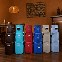 Solution Hôtelière et de Restauration : Ensemble de 3 Barils Isothermes en Acier Inoxydable de 20L, 40L et 60L – Grande Capacité pour le Stockage et le Maintien au Chaud des Aliments
