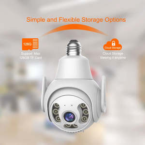 128 grand stockage voix bidirectionnelle alarme de mouvement en temps réel HD surveillance ampoule Angle mort couverture complète 3MP IP/Wifi - Product Image 6