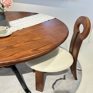 Juego de Mesa y Sillas de Comedor de Madera Maciza, Diseño Moderno y Simple, Rectangular, Base de Soporte Completo, Acabado Mate, Muebles para el Hogar - Product Image 3