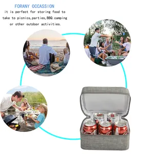 Borsa da viaggio Portatile di Latte Materno della Birra Dispositivo di Raffreddamento Sacchetto di Tote Isolati Da Pesca Pranzo Al Sacco Tote Bag - Product Image 5