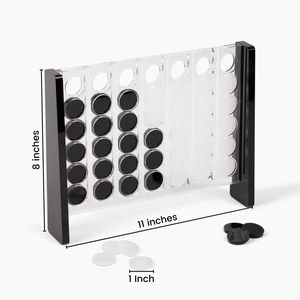 Jeu de Connect Four en acrylique transparent personnalisé en gros avec logo sérigraphié pour le divertissement familial - Product Image 2