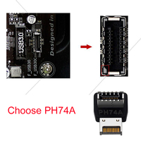 Convertisseur USB 3.1 Type-E 90 degrés, adaptateur interne frontal Type-C, accessoires pour carte mère d'ordinateur en stock