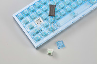 Clavier à projection laser avec design pleine taille et options d'axe magnétique ou de commutateurs mécaniques