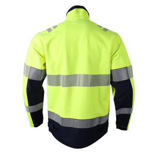 เสื้อแจ็คเก็ตนิรภัยกันไฟ XINKE สีเหลืองสะท้อนแสง ป้องกันการกระแทกไฟฟ้า ทรงปกติ เย็บตะเข็บด้วยความร้อน ชุดทำงานที่มองเห็นได้ชัดเจน - Product Image 4