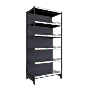 Estanterías de Supermercado de Alta Capacidad de Carga, Directas de Fábrica, Unidad de Góndola de Acero Azul con Rejilla Anticaídas para Almacén - Product Image 3