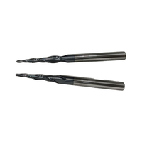 Bit de routeur de nez de boule de cône d'acier d'alliage de tungstène AlTin enduit 2 cannelures 60HRC CNC bois personnalisable Support d'OEM/ODM