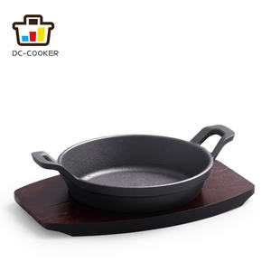 Mini <span class=keywords><strong>casserole</strong></span> ronde en fonte antiadhésive pré-assaisonnée la plus vendue/ustensiles de cuisine en fonte/poêle à <span class=keywords><strong>paella</strong></span> à gratin - Product Image 1