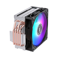 Enfriador de CPU LOVINGCOOL P400 Pro para PC, 5V ARGB, Ventilador Hidráulico Silencioso, Rodamiento Fluido, 4 Tubos de Calor de Cobre, 170W TDP para Juegos Intel