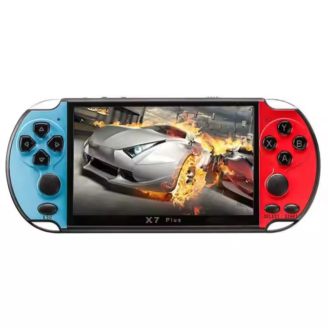 Hot Selling Retro X7plus Game Console 5.1inch Big HD Screen 8GB Dual Rocker Portable Handheld Gifts PSP Video Player