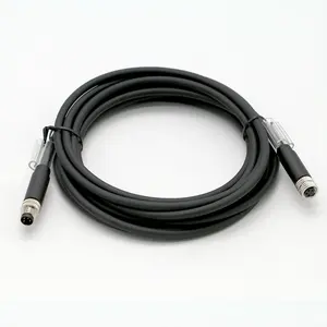 Cable eléctrico OEM M12 M14 M15 M16 impermeable Ip68 2 3 4 5 6 pines PVC automotriz macho y hembra conectores luces al aire libre