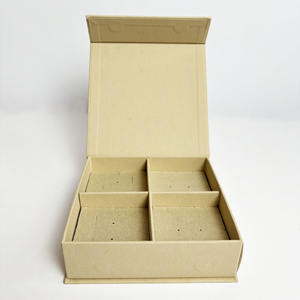 Impressão pacote creme cinza linho caixa fotógrafo presente 4*6 5x7 foto linho impressões segurando caixa para vidro USB flash drive - Product Image 3