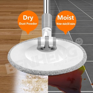 BENHENG BH-R60 Serpillère Rotative Magique Système de Séparation Eau Propre et Eau Sale 360 Degrés Chiffon Microfibre Panier Acier Inoxydable Vente en Gros - Product Image 6