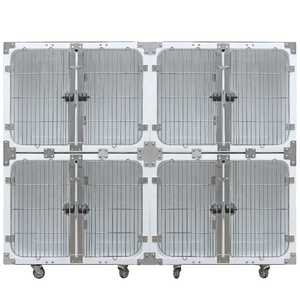 Huisdier Krat Kooi Modulair Ontwerp Midden Deelbare Kooi Mobiel Op Wielen Glasvezel Kat Hond Krat Kennle - Product Image 1