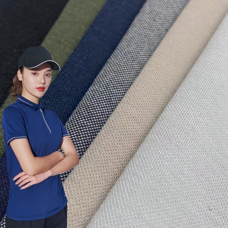 Тяжелая полиэфирная вискозная ткань спандекс, вязаная на заказ, темного цвета, г/м2, спортивная ткань пике для футболки поло