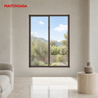 Fenêtre coulissante en aluminium insonorisée à double vitrage avec moustiquaire, taille personnalisée disponible pour appartement en ville