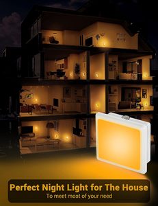 ไฟกลางคืน LOHAS 0.3W รุ่นมินิทรงสี่เหลี่ยม พร้อมเซ็นเซอร์ตรวจจับแสงอัตโนมัติ ไฟ LED เสียบปลั๊ก ใช้สำหรับเด็ก - Product Image 5