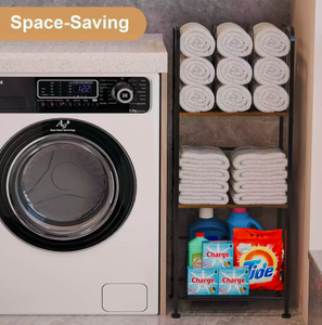 3-Tier Freestanding <b>Corner</b> Iron Rectangle Towel Rack for Bathroom Multi-Purpose Bath & Home Storage Rack - Product Image 4