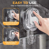 Nouvelle boîte de rangement murale à ventouse sans perçage pour salle de bain 2026, grande capacité, support de rangement à ventouse à forte capacité de charge