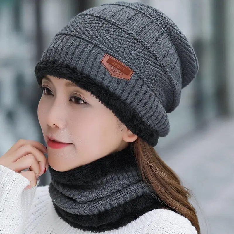 Winter Warm Cycling Cap Knitted Thickened Earmuffs Street Cap For Men Outdoor Cold Weather Cap