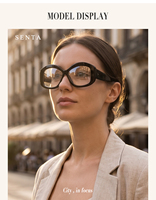 Monture de lunettes optiques SENTA pour femmes, surdimensionnée, motif papillon, en acétate, vente en gros, logo personnalisé, petite série, stock disponible