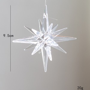 Ornements d'arbre en forme d'étoiles scintillantes dorées, argentées et blanches, boules pointues brillantes assorties avec cordon de suspension - Product Image 4