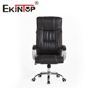 Fauteuil de Bureau de Direction Ekintop Économique en PU à Dossier Haut, Confortable et Ergonomique, en Cuir pour PDG et Manager
