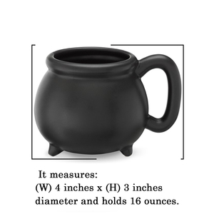New factory custom black matte Halloween witches brew calderone cup ceramic beer calderone tazze da caffè - Product Image 6