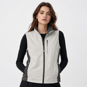 Outdoor Softshell Jacket White Women Outdoor Jackets Outdoor Sports Jacket Sleeveless Zipper Vest Windproof Travel <strong>Gilet</strong> - Product Image 1
