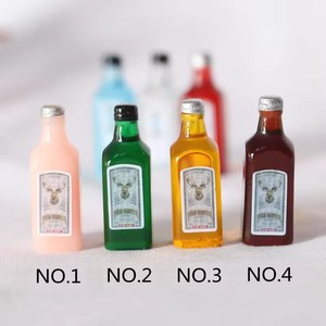 Comida de juego de vino y licor en <span class=keywords><strong>miniatura</strong></span> de estilo moderno para casa de muñecas DIY accesorios de envío gratis hechos de resina - Product Image 6