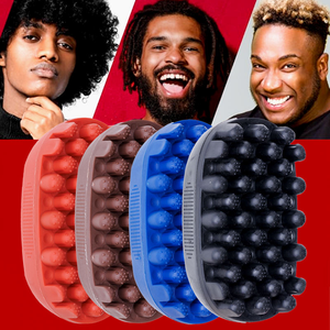 Nouvelle Brosse à <span class=keywords><strong>Cheveux</strong></span> en Caoutchouc Colorée pour Hommes Noirs – <span class=keywords><strong>Éponge</strong></span> Afro pour Torsades, Outil de Coiffage Grande et Petite Taille, Plusieurs Styles - Product Image 2