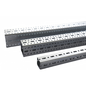 50x50 75x75 80x80 100x100 ASTM Modular Framing Slotted Post <b>Square</b> Channel for <b>Adjustable</b> Structural Assembly Q235 Grade Cutting - Product Image 1