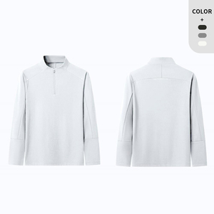 Haut de sport personnalisé à quart de zip pour homme, en polyester élasthanne, à manches longues, pour fitness et compression - Product Image 6
