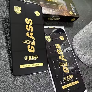 OG ESD HD Film protecteur d'écran en verre trempé antistatique pour <span class=keywords><strong>iPhone</strong></span> 16 15 <span class=keywords><strong>14</strong></span> 13 12 Pro Max pleine colle antichoc haute aluminium - Product Image 3