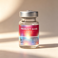 Étiquettes personnalisées imprimées au laser en vinyle PVC, résistantes à la chaleur, respirantes, à forte adhérence, avec peptides, imperméables, 3ml/5ml/10ml