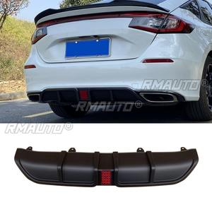 Para Honda Civic 11.ª generación Hatchback 2021-2024, kit de carrocería difusor divisor de labio de parachoques trasero negro mate, protector de parachoques, tuning - Product Image 2