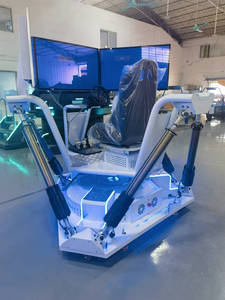 9D VR trong nhà đua xe mô phỏng ba màn hình ba trục thép bền Arcade máy cho nhà sử dụng trung tâm mua sắm phiêu lưu - Product Image 6