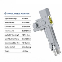 Tête de nettoyage laser SUP-22C, torche laser portative pour le nettoyage industriel des métaux, de la rouille, de la peinture et des revêtements.