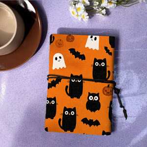 Per tutti gli usi Vintage Notebook PU Cover ciondolo grande per la contabilità <span class=keywords><strong>note</strong></span> con gatti neri fantasmi pipistrelli Pattern zucche sul - Product Image 3