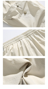 100% Polyester Soft Casual <b>Linen</b> <b>Shorts</b> for <b>Men</b> Summer Breathable Beach <b>Shorts</b> Plain Dyed - Product Image 5