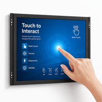Moniteur industriel 17 pouces 4:3 à cadre ouvert, HDMI VGA AV BNC, écran tactile capacitif
