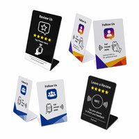 Letrero Acrílico NFC de Escritorio con Impresión UV a Todo Color, Personalizado y Profesional, para Comentarios de Clientes