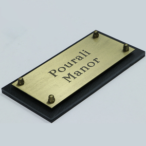 Signalétique personnalisée EZD à installation facile pour hôtels : Plaque de porte en laiton, Panneau de localisation pour immeuble hôtelier, Panneaux de bureau à fixer au mur - Product Image 2