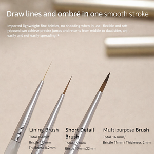OEM Custom Oval Nylon Nail Brush Set White <b>Cap</b> Light Handle Durable Gel Liner Painting Tool for Nail Art Studio Supplies - Product Image 4