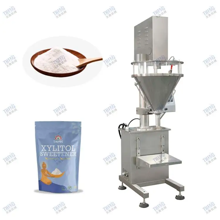 Automatic Spices Milk Powder Bottle Packing Machine for Salt Production Line with Auger Filler