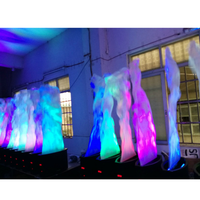 Machine à Effet de Flamme Artificielle LED RGB 20W de 1 à 5 m, Effet de Feu Simulé pour Scène, Mariage, DJ, Club, Concert, Fête, Événement