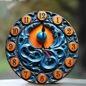 Horloge <span class=keywords><strong>murale</strong></span> en bois de 25x25 cm qui sert de rappel quotidien d'une personne, d'un événement ou d'un objectif - Product Image 2