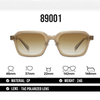 Lunettes de soleil polarisées carrées haut de gamme OEM en gros, anti-reflet UV400, en faux acétate, de créateur, pour hommes et femmes