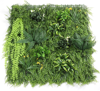 Nouvelle conception personnalisée de mur végétal vertical de style jungle, plante artificielle suspendue au mur, mur de gazon vert pour la décoration de la maison